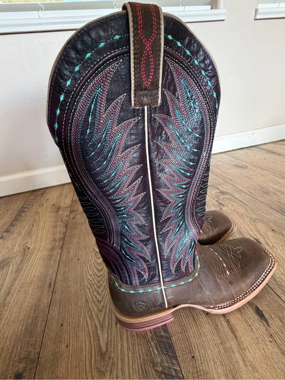 Ariat Vaquera Western Boots - Women’s Size 9B - Dark Brown/Turquoise - EUC - Picture 7 of 10